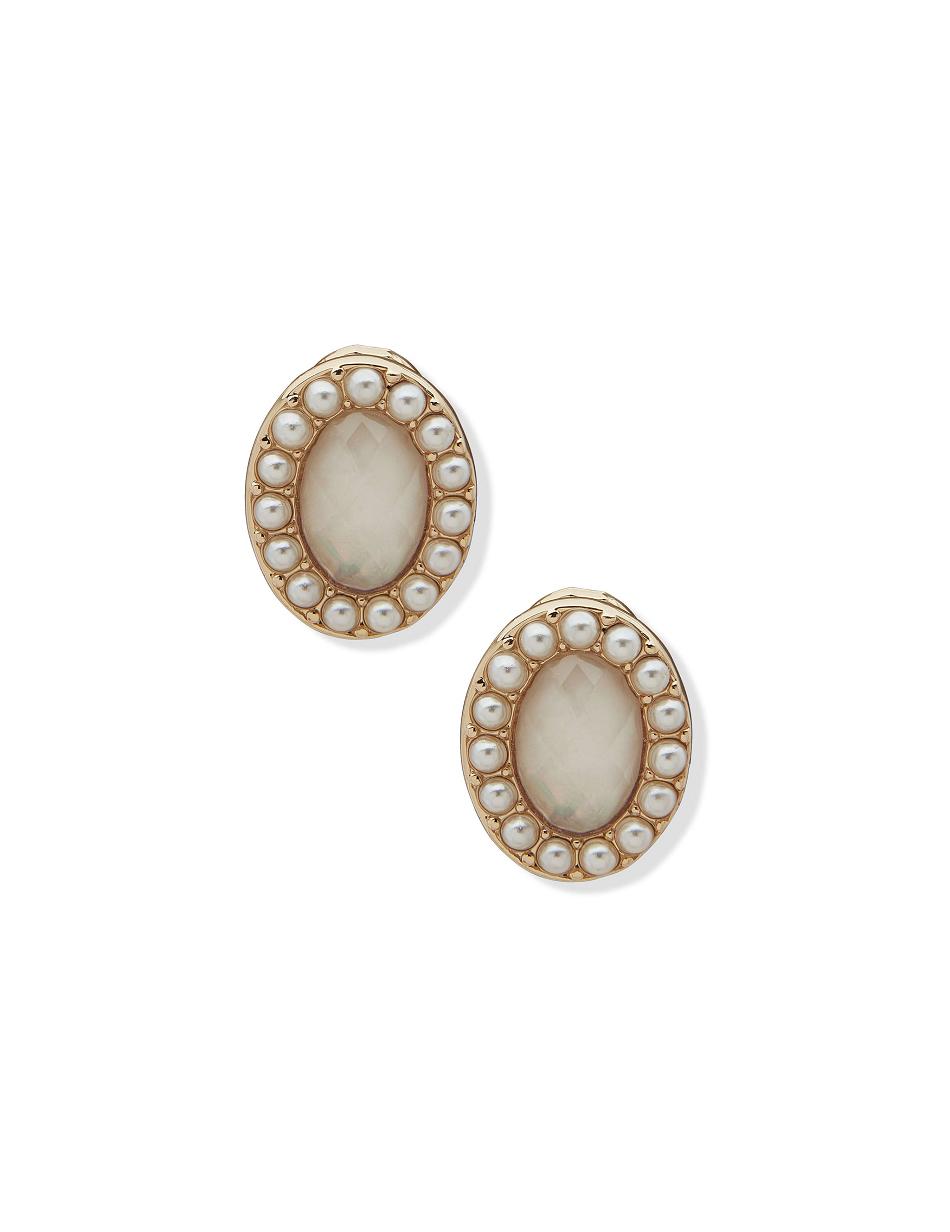 Earring Anne Klein Oval Button Clip   | MBC-1901575